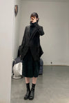 marc le bihan turtleneck dress 21962 E23 black
